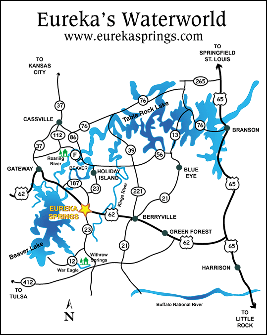 Maps The Water World Around Eureka Springs Arkansas